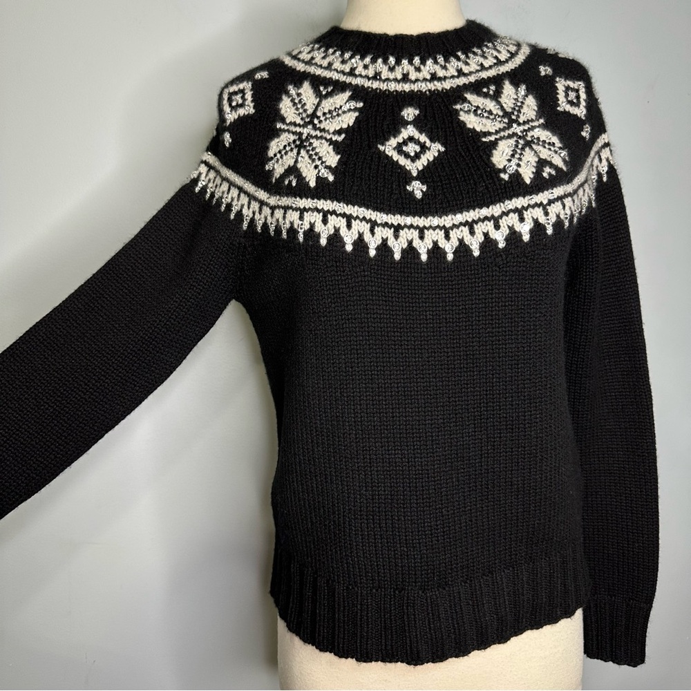 Ralph Lauren Purple Label Hand Knit Embellished 100% Cashmere Fair Isle Sweater - Picture 6 of 16